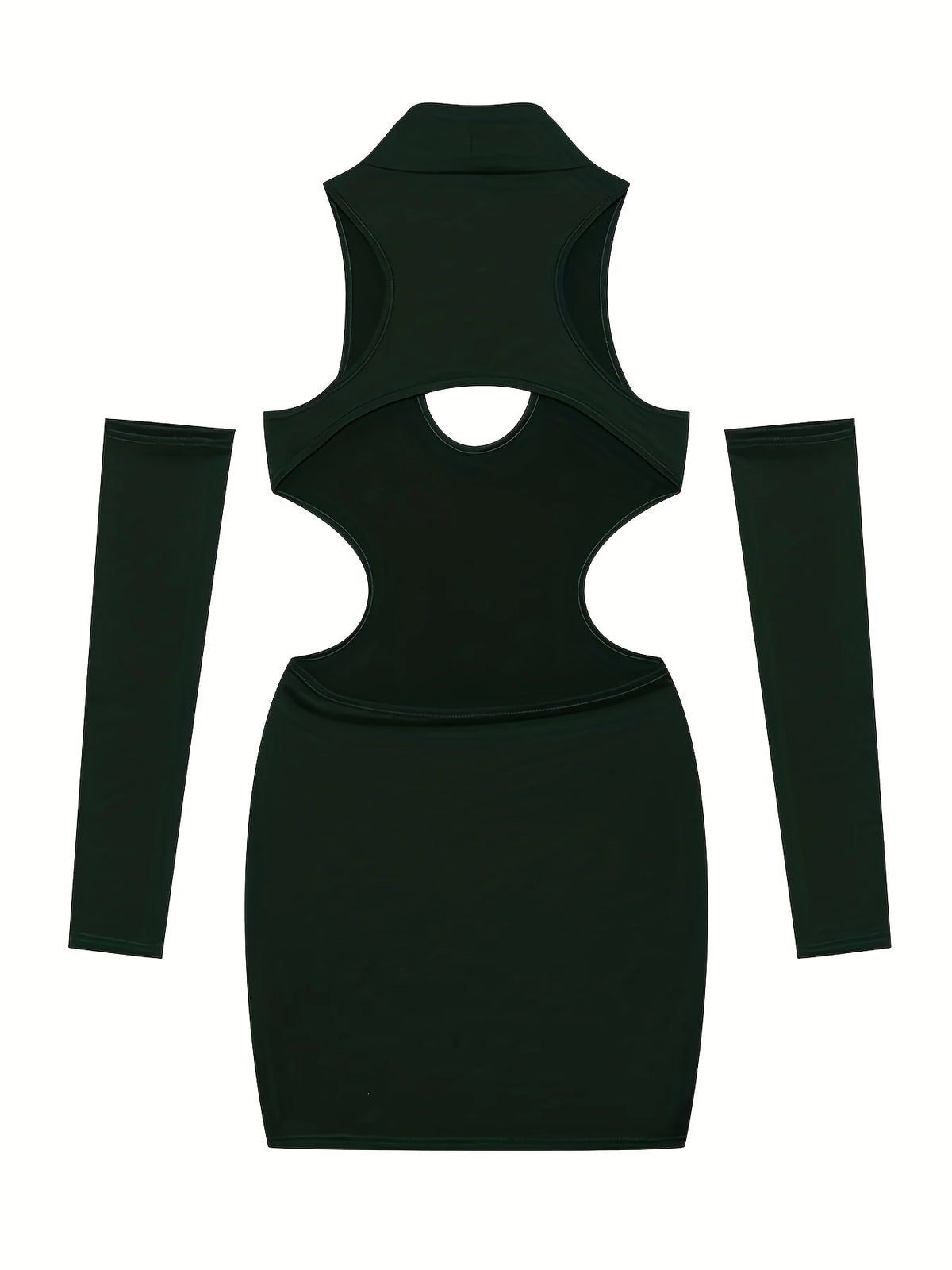 Summer 2026 Sexy Cutout Hanging Neck Dress European American Solid Color Tight Wrapped Hip Dress for Women