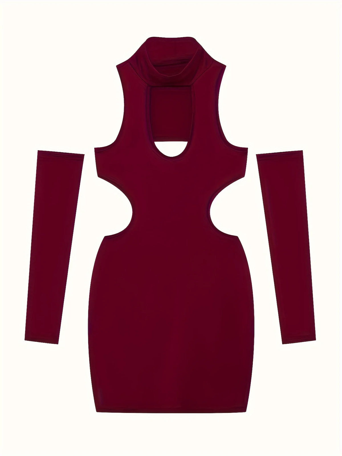 Summer 2026 Sexy Cutout Hanging Neck Dress European American Solid Color Tight Wrapped Hip Dress for Women