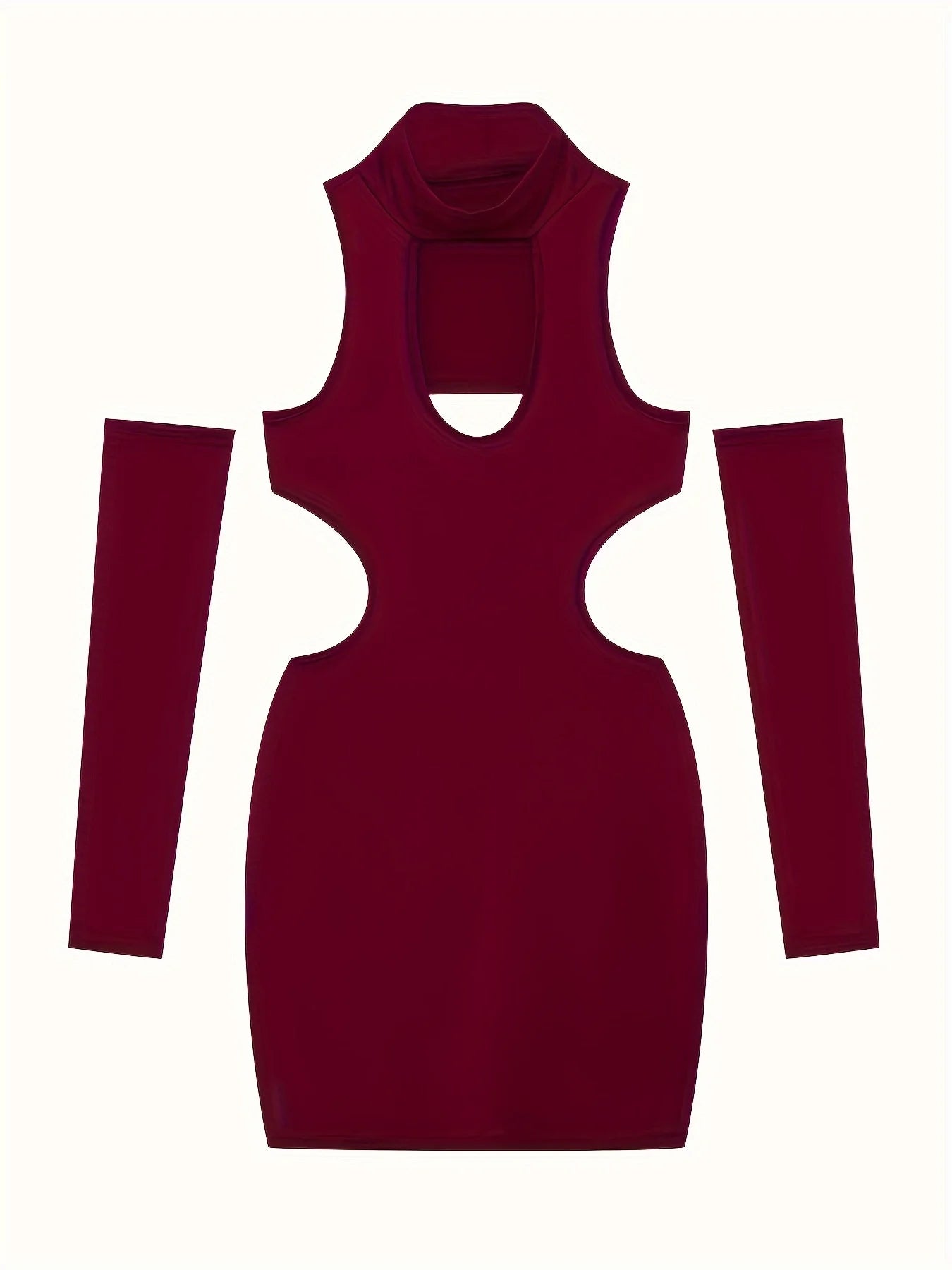Summer 2026 Sexy Cutout Hanging Neck Dress European American Solid Color Tight Wrapped Hip Dress for Women