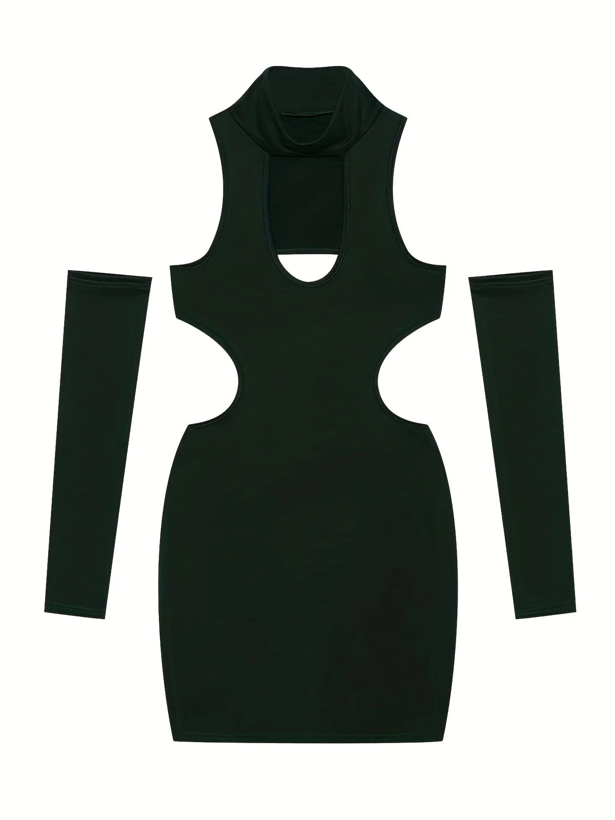 Summer 2026 Sexy Cutout Hanging Neck Dress European American Solid Color Tight Wrapped Hip Dress for Women