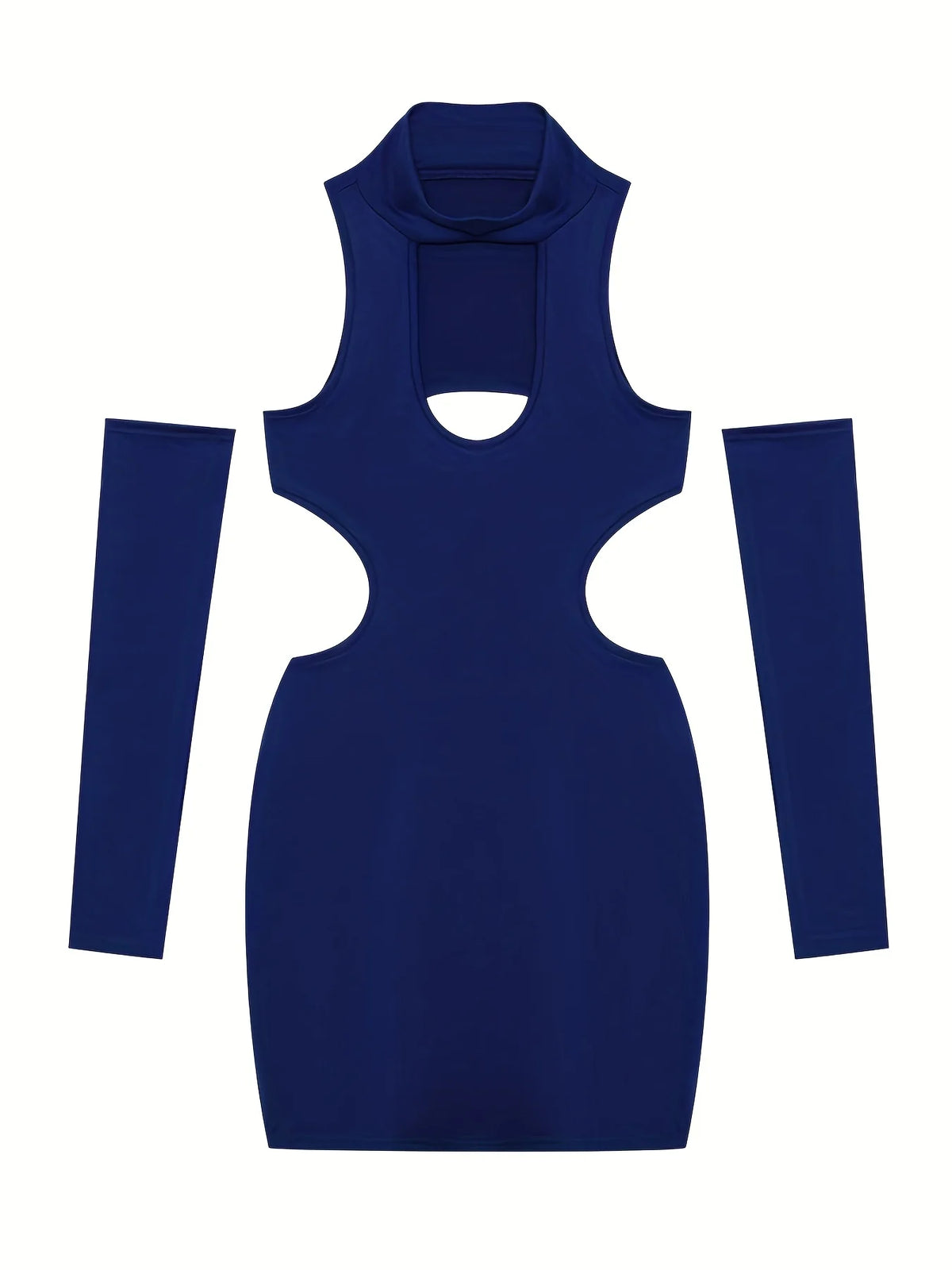 Summer 2026 Sexy Cutout Hanging Neck Dress European American Solid Color Tight Wrapped Hip Dress for Women